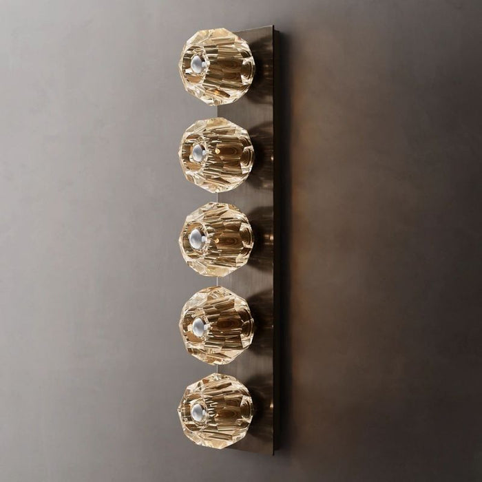 Kalle Clear Glass Linear Wall Sconce 5-lights