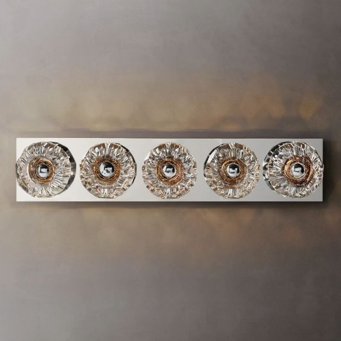 Kalle Clear Glass Linear Wall Sconce 5-lights