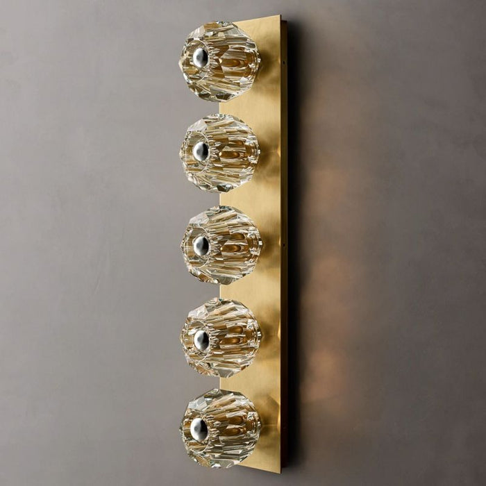 Kalle Clear Glass Linear Wall Sconce 5-lights