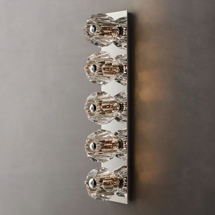 Kalle Clear Glass Linear Wall Sconce 5-lights