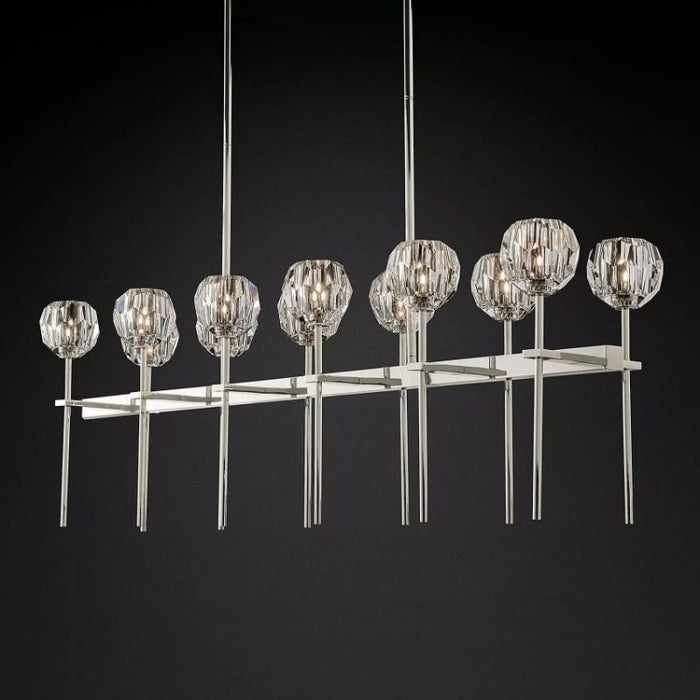 Kalle Cristal Double Linear Chandelier 60"（Clear）