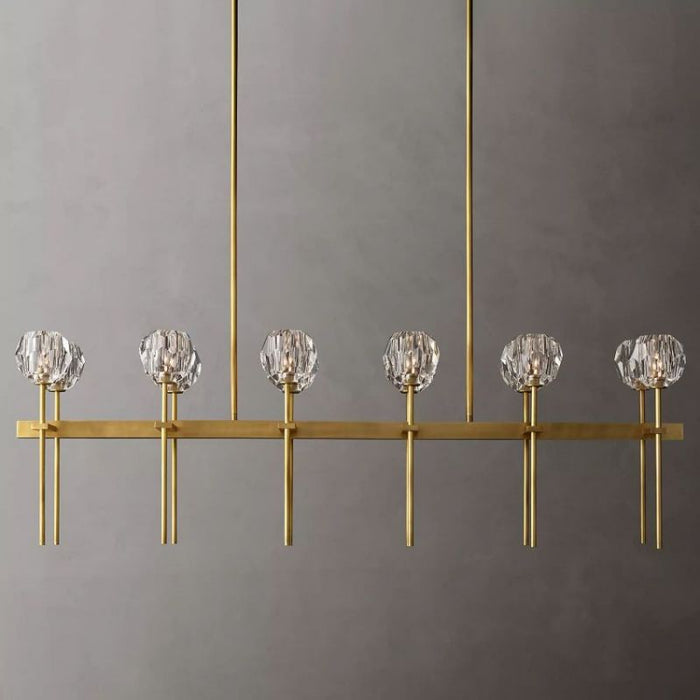 Kalle Cristal Double Linear Chandelier 60"（Clear）