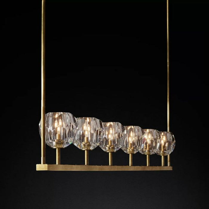 Kalle Cristal Linear Chandelier 60"(Clear )