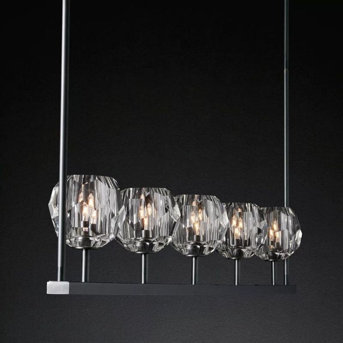 Kalle Cristal Linear Chandelier 60"(Clear )