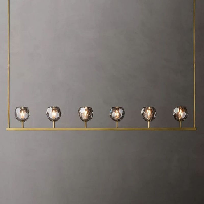 Kalle Cristal Linear Chandelier 60"(Smoke)