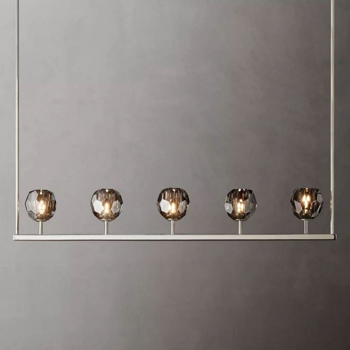 Kalle Cristal Linear Chandelier D48"(Smoke)