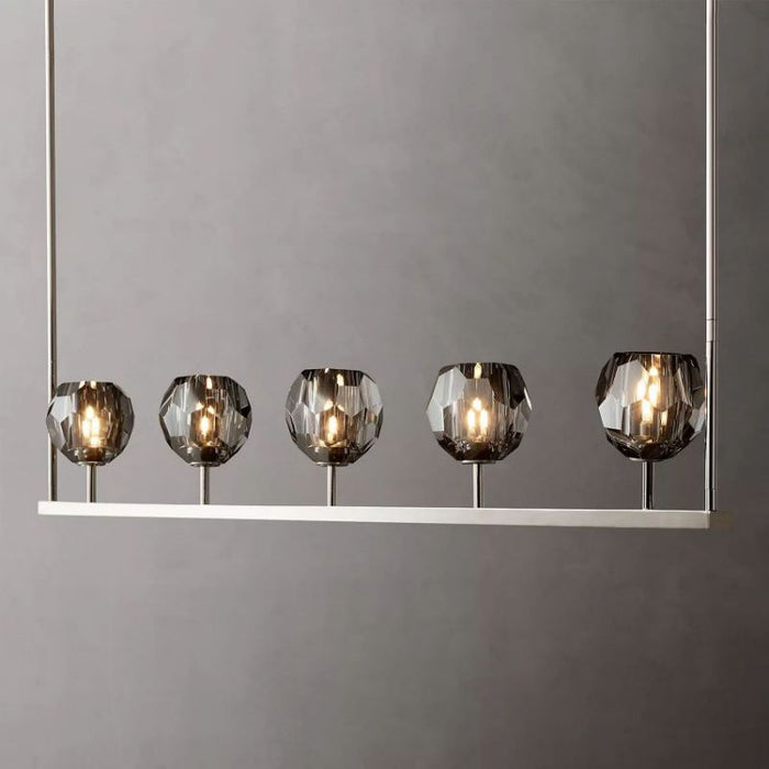 Kalle Cristal Linear Chandelier D48"(Smoke)