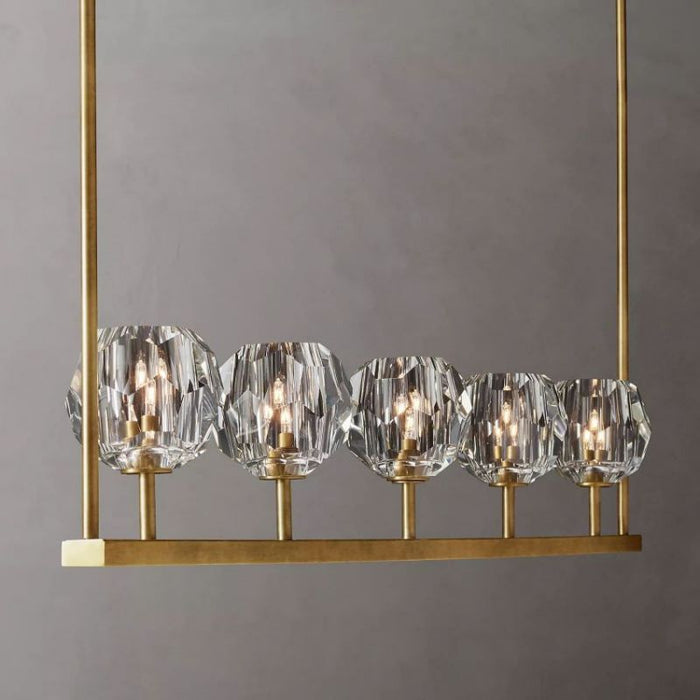 Kalle Cristal Linear Chandelier D48"(Clear)