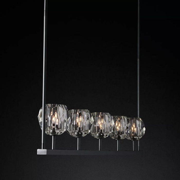 Kalle Cristal Linear Chandelier D48"(Clear)