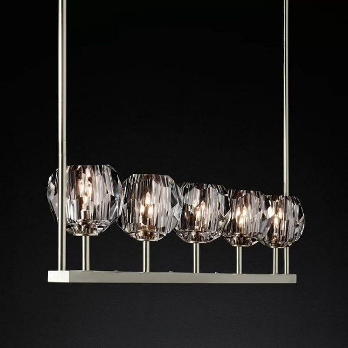 Kalle Cristal Linear Chandelier D48"(Clear)