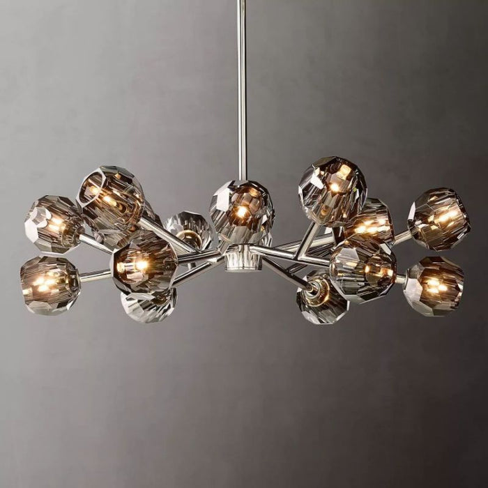 Kalle Smoke Crystal Chandelier D36"