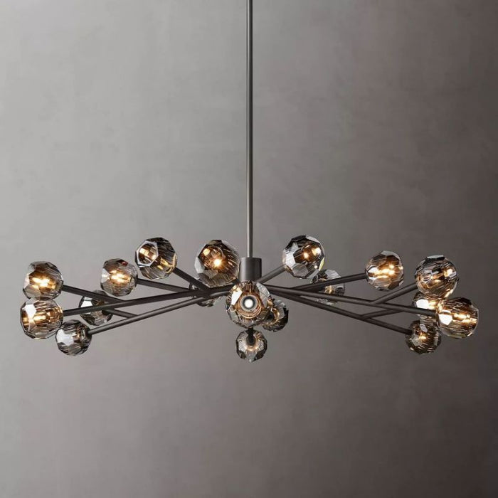 Kalle Smoke Crystal Chandelier D60"