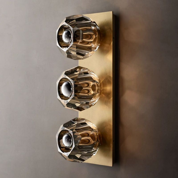 Kalle Smoke Glass Linear Wall Sconce 3-lights