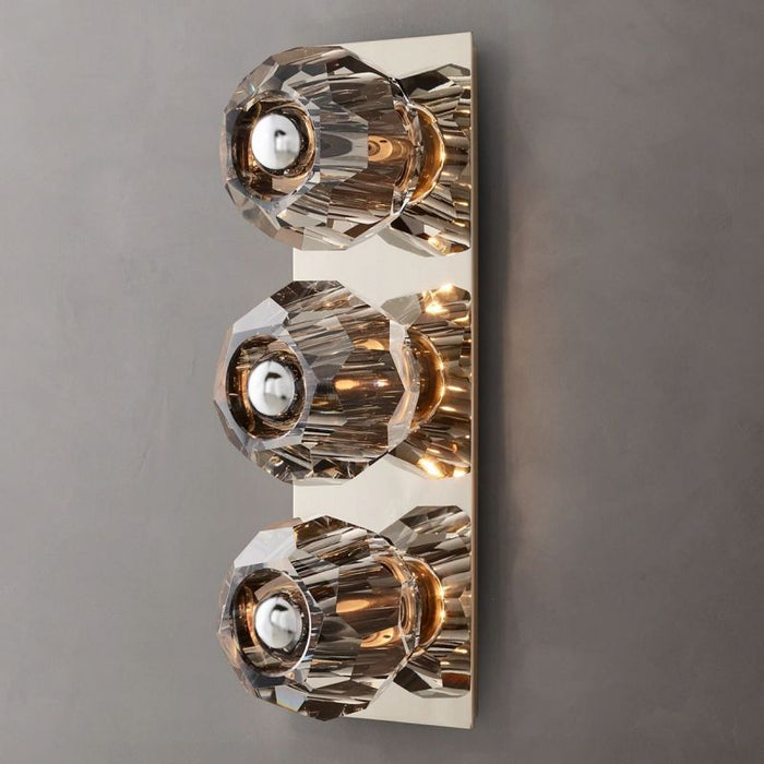 Kalle Smoke Glass Linear Wall Sconce 3-lights