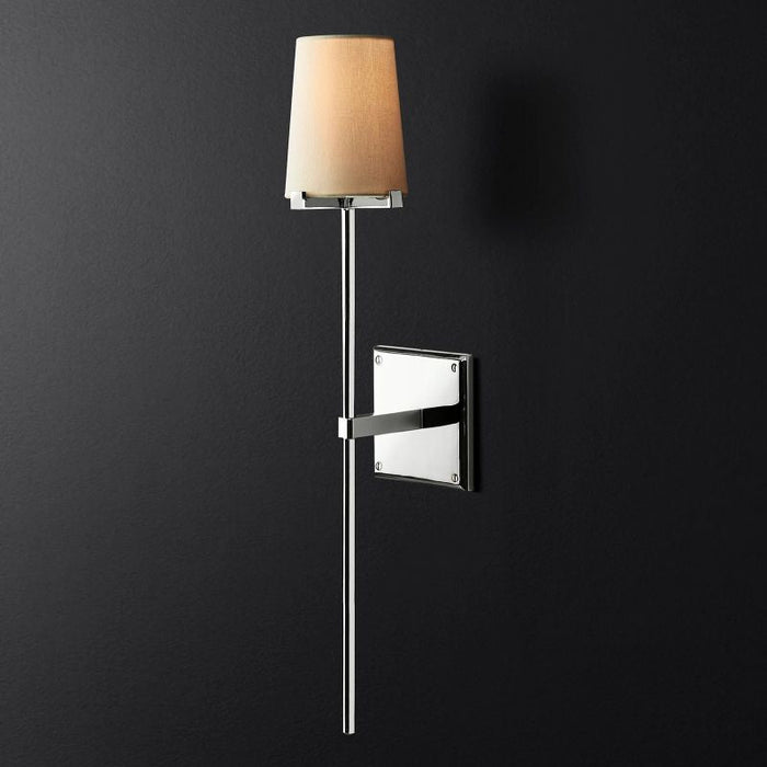 Sherui Fabric Shade Torch Sconce