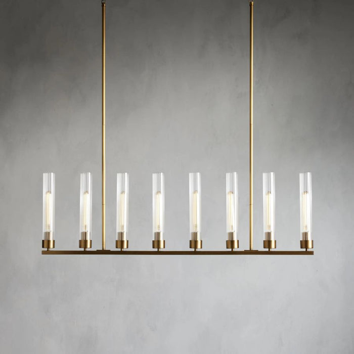 Chgakle Glass Linear Chandelier