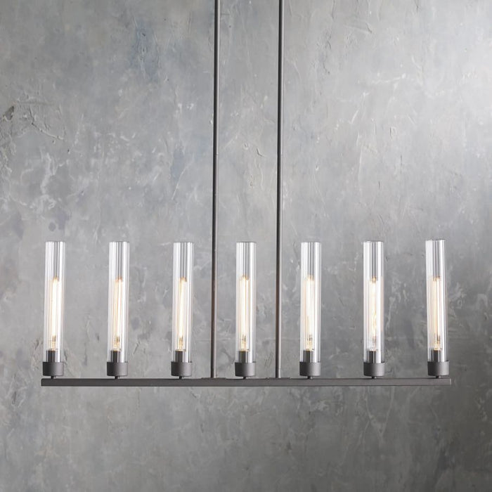 Chgakle Glass Linear Chandelier