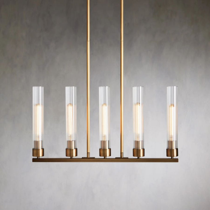 Chgakle Glass Linear Chandelier