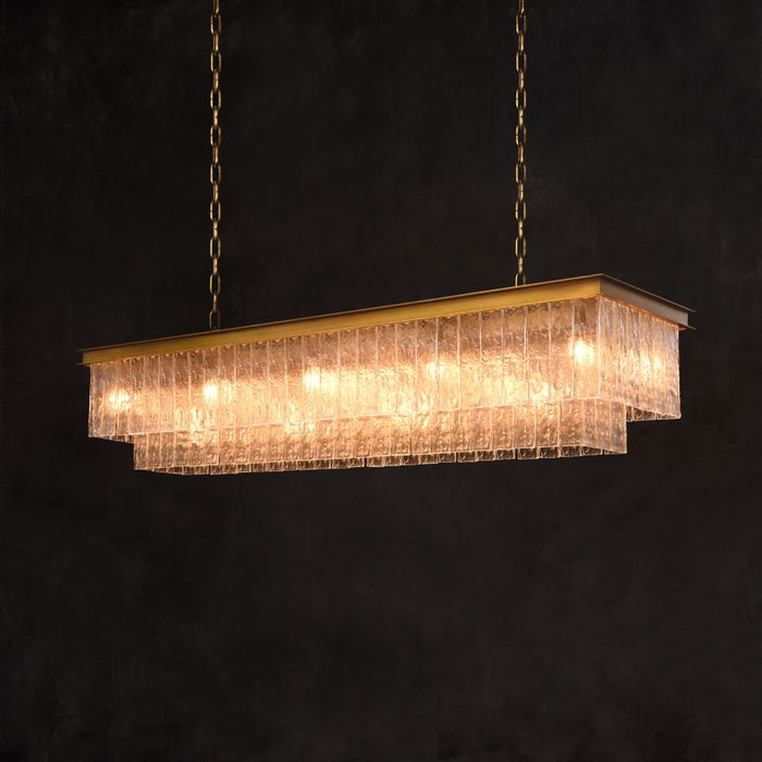 Delcea Glass Rectangular Chandelier