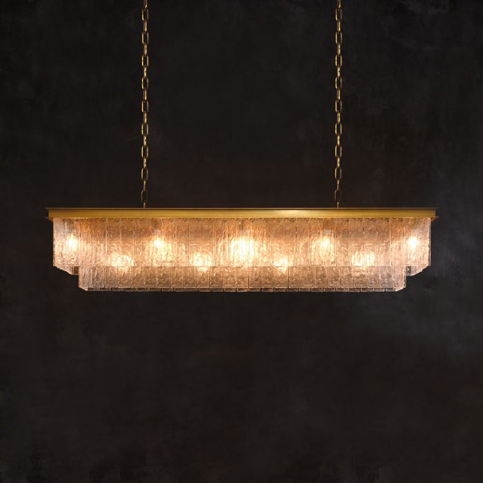 Delcea Glass Rectangular Chandelier