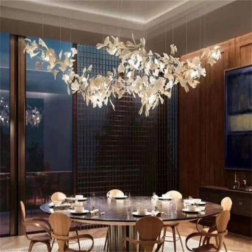 Ceramic Ginkgo Luxury Branch Chandelier -