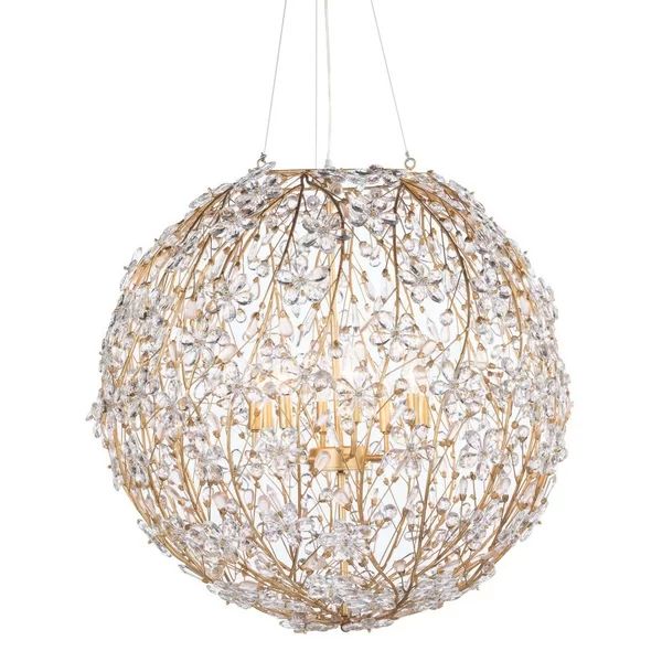 Ruisha 8 Lights Spherical Chandelier 30"D