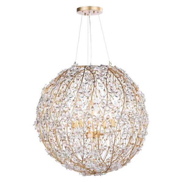 Ruisha 8 Lights Spherical Chandelier 30"D