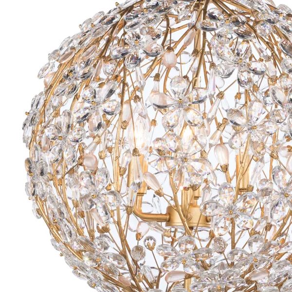 Ruisha 6 Lights Spherical Chandelier 20"D