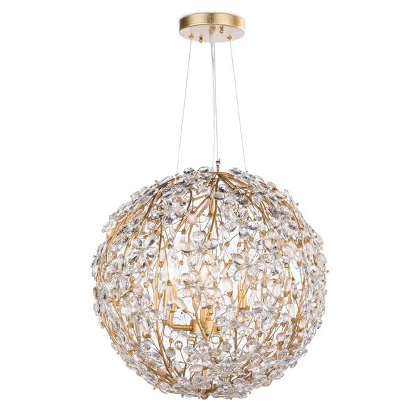 Ruisha 6 Lights Spherical Chandelier 20"D