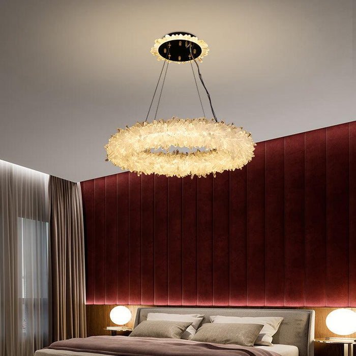 Primary Crystal Cluster Halo Modern Chandelier