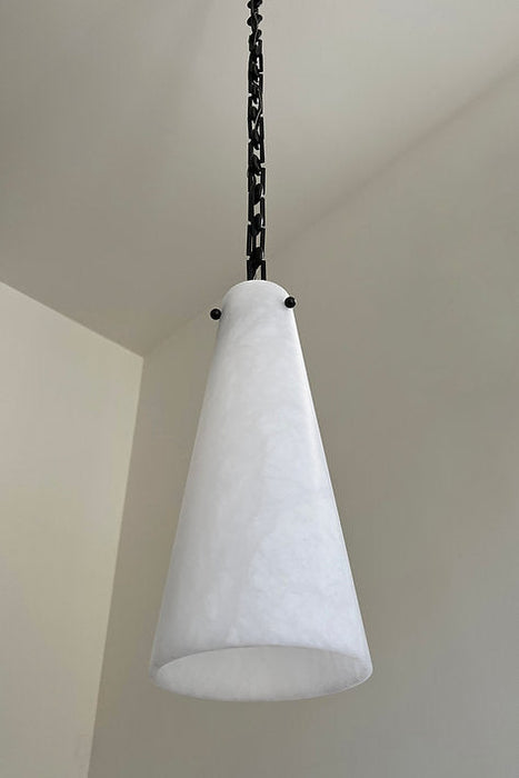 Steven Contemporary Unique Alabaster Pendant Light