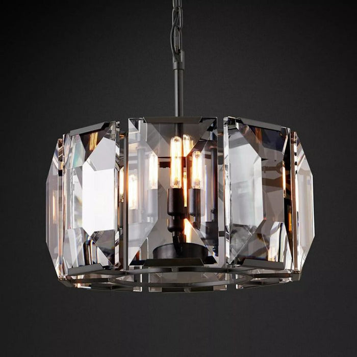 Hawsan Multicurve Crystal Round Chandelier 19“