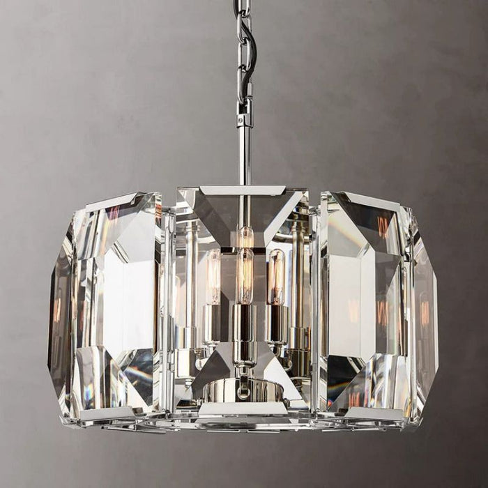 Hawsan Multicurve Crystal Round Chandelier 19“