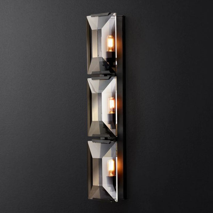 Hawsan Multicurve Crystal Triple Wall Sconce