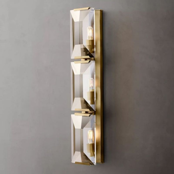 Hawsan Multicurve Crystal Triple Wall Sconce