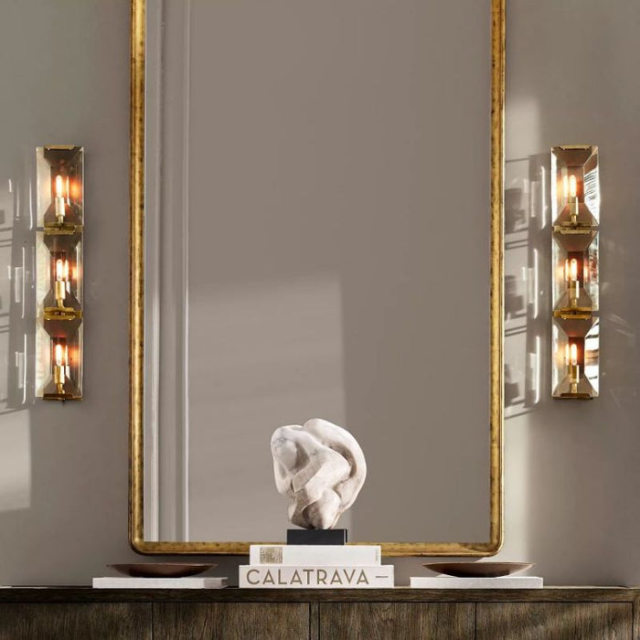 Hawsan Multicurve Crystal Triple Wall Sconce