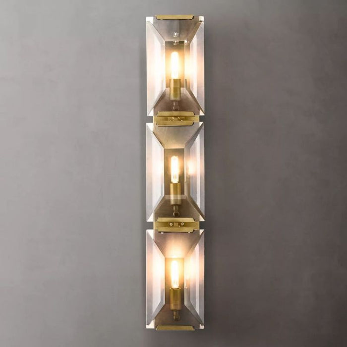 Hawsan Multicurve Crystal Triple Wall Sconce