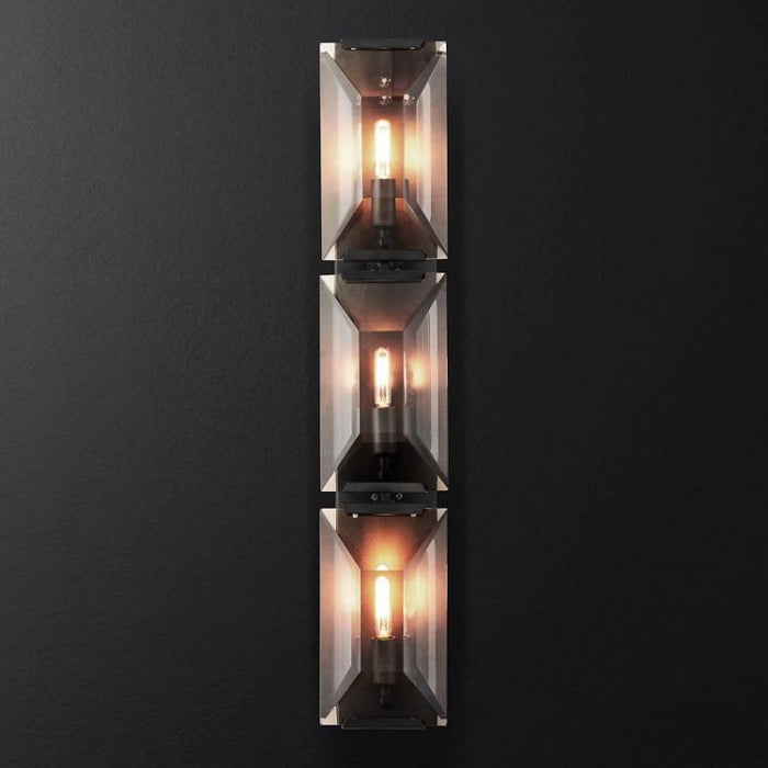 Hawsan Multicurve Crystal Triple Wall Sconce