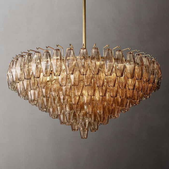 Rivelyn Crystal Tiered Round Chandelier 37"