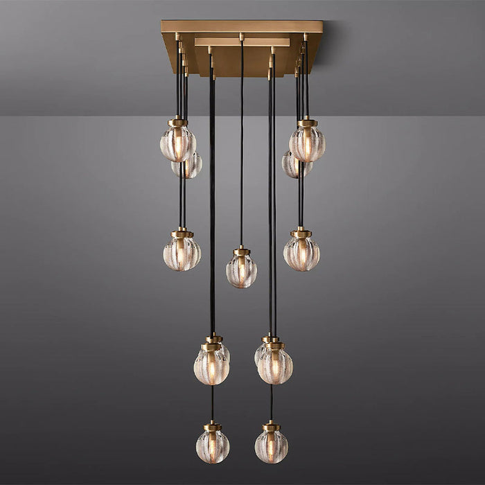 Tantasy Pearl Ball Linear Chandelier 36"