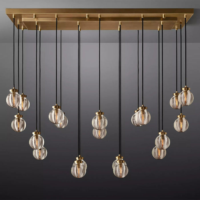 Tantasy Pearl Ball Linear Chandelier 54"