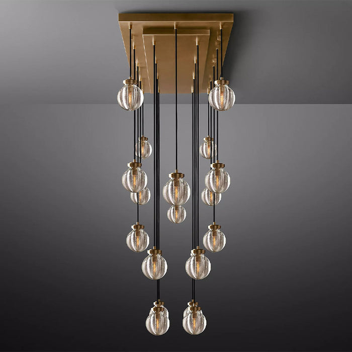 Tantasy Pearl Ball Linear Chandelier 54"