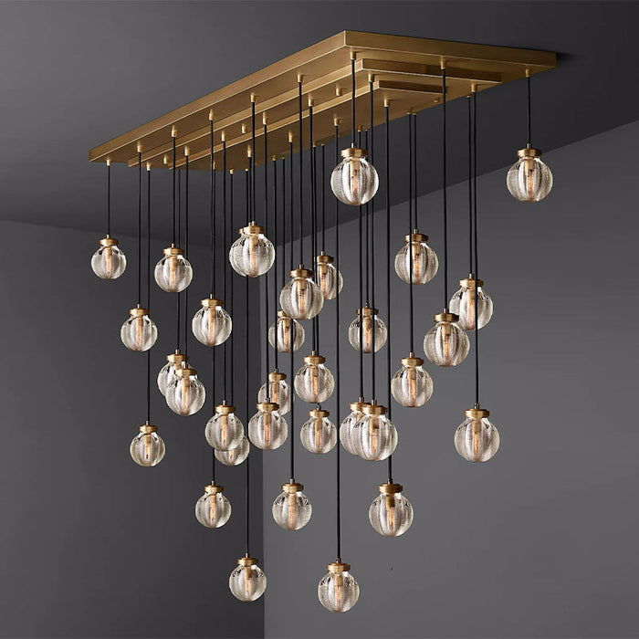 Tantasy Pearl Ball Linear Chandelier 72"