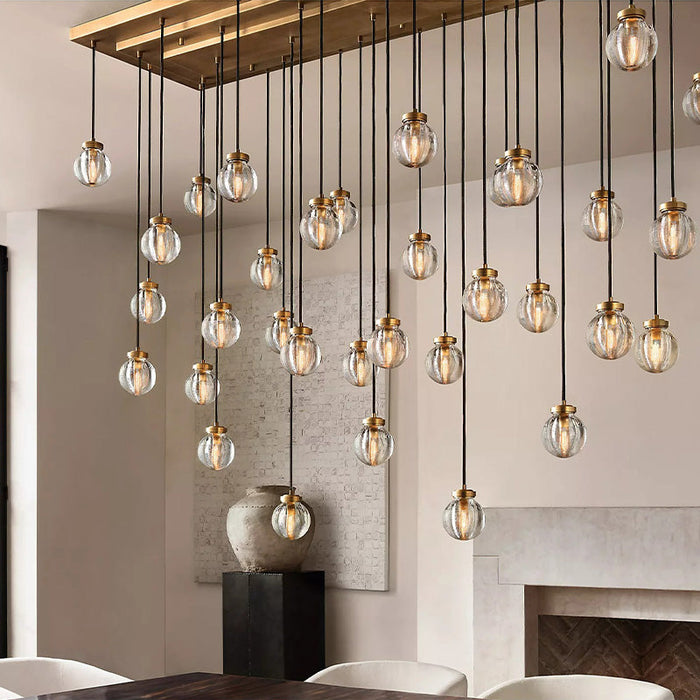 Tantasy Pearl Ball Linear Chandelier 72"