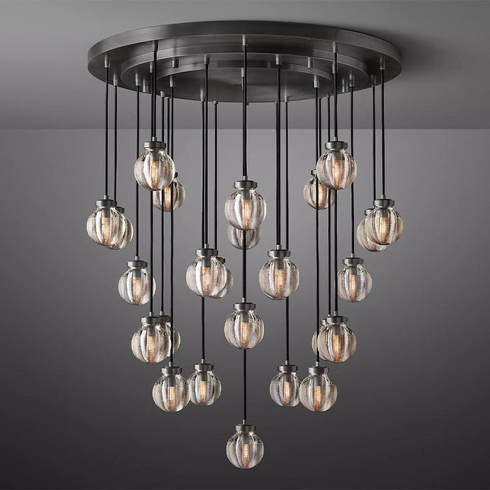 Tantasy Pearl Ball Round Chandelier 38"