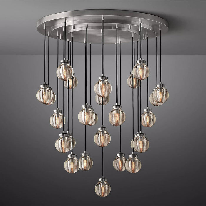 Tantasy Pearl Ball Round Chandelier 38"