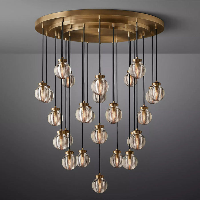 Tantasy Pearl Ball Round Chandelier 38"