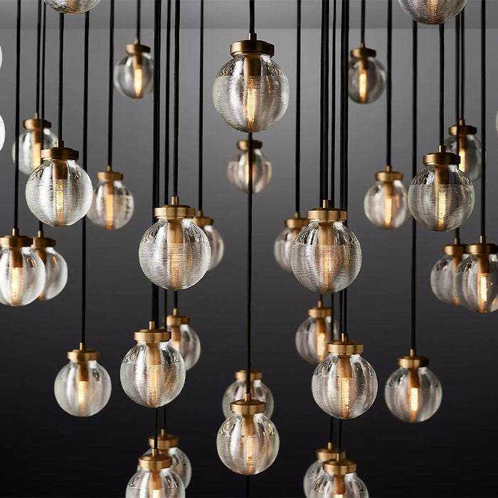 Tantasy Pearl Ball Round Chandelier 48"