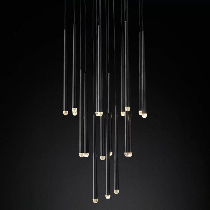 Seylin Meteor Shower Round Tapered Tubular Chandelier 24"