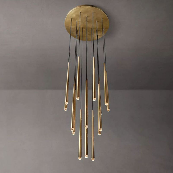 Seylin Shower Round Tapered Tubular Chandelier 30"